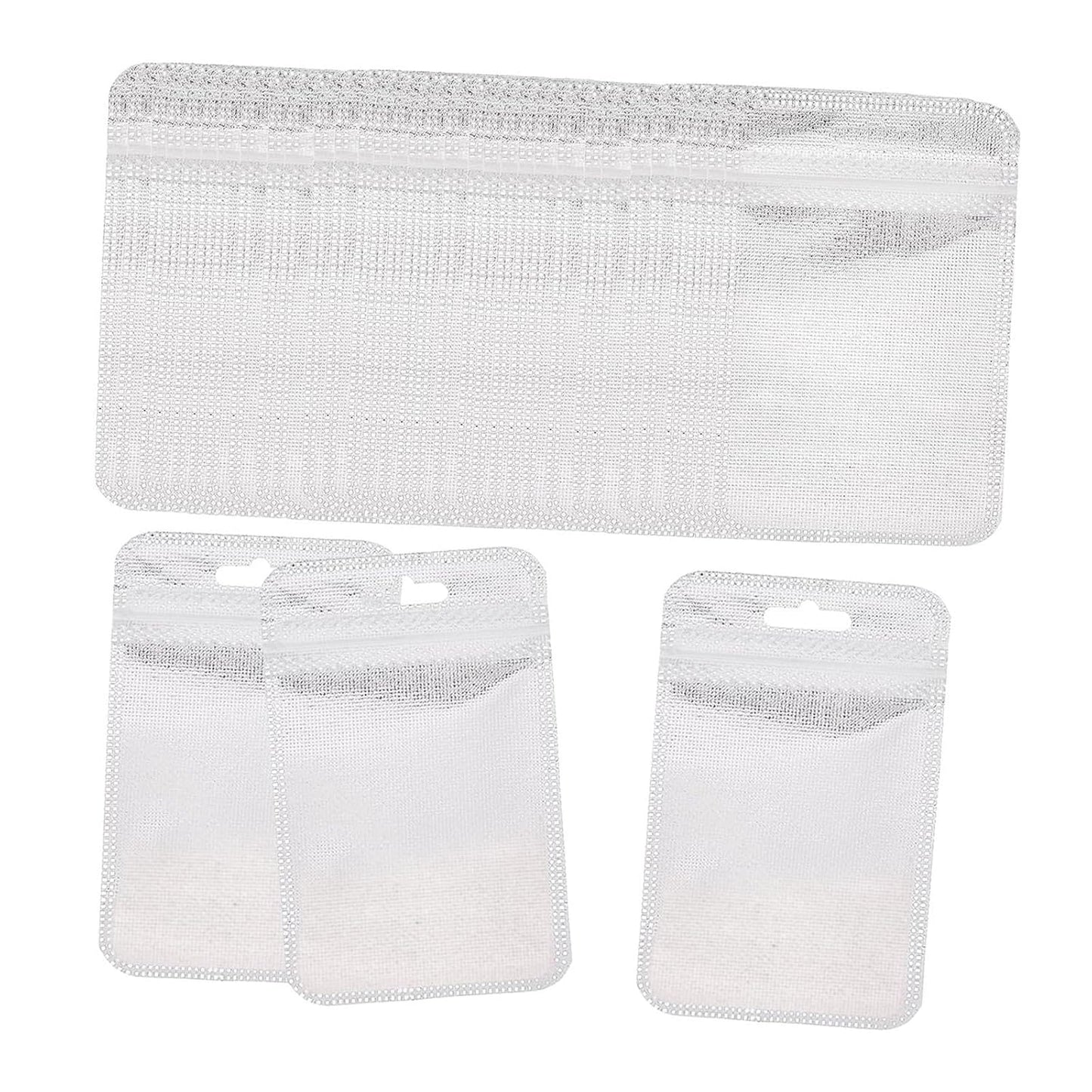 Silver Metallic Resealable Foil Pouch Bags for Jewelry Packaging