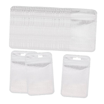 Silver Metallic Resealable Foil Pouch Bags for Jewelry Packaging