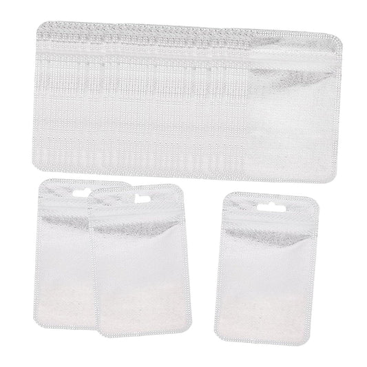 Silver Metallic Resealable Foil Pouch Bags for Jewelry Packaging