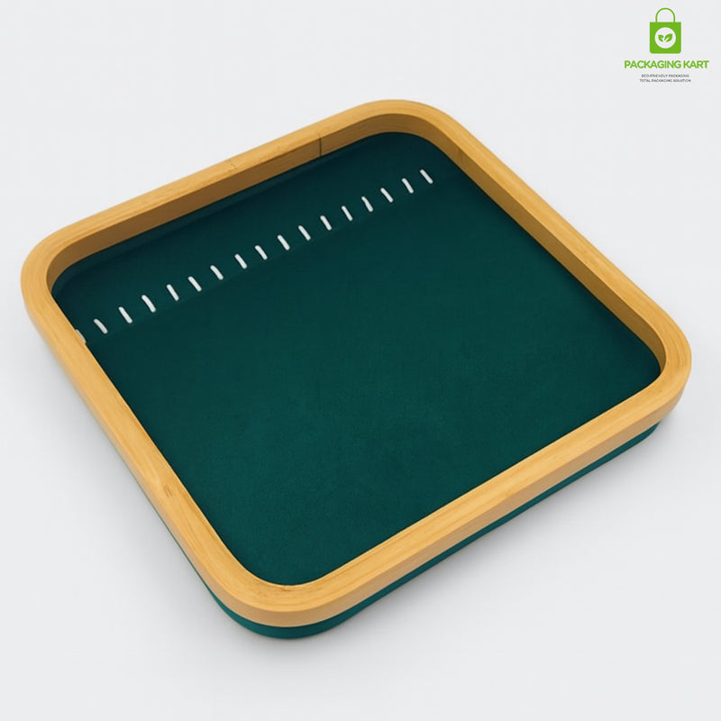 Luxury Green Necklace Display Tray for Jewellery Counters
