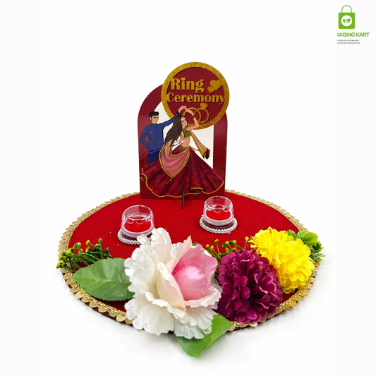Premium Ring Ceremony Decoration Set for Engagement Function – Elegant Wedding Decor Items