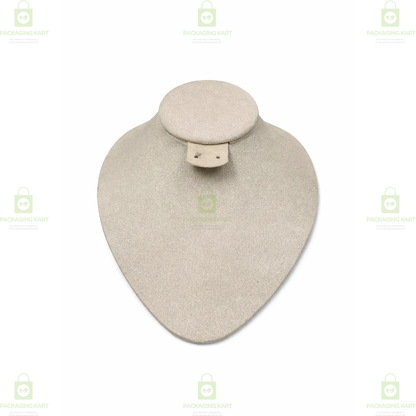 Wooden Base Velvet Jewellery Statue | Elegant Necklace Display Holder Stand