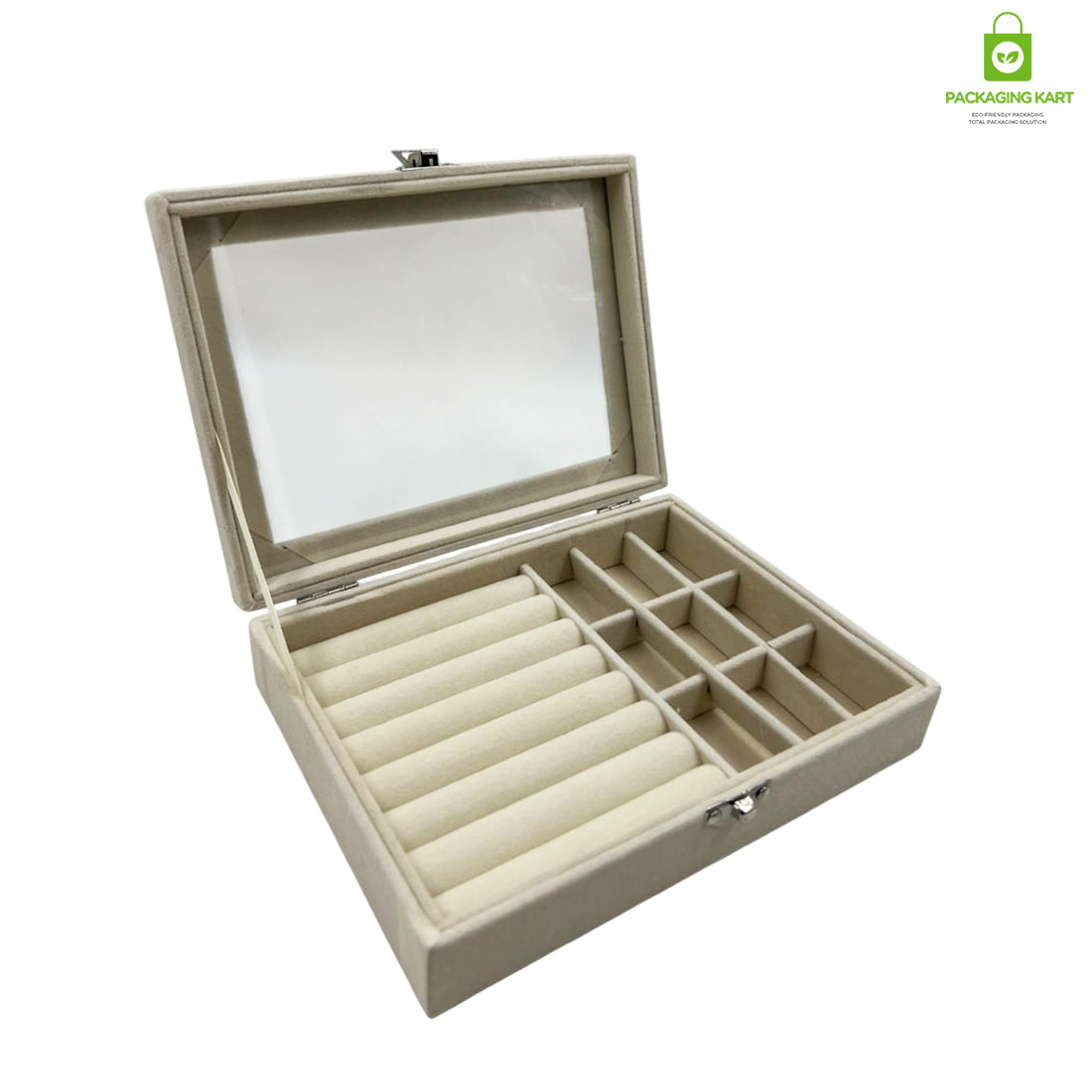 Elegant Watch and Bracelet Display Tray with Glass Mirror Base