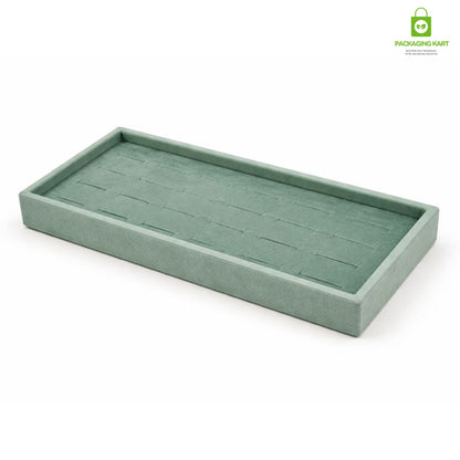 Premium Velvet Ring Display Stand with Wooden Base