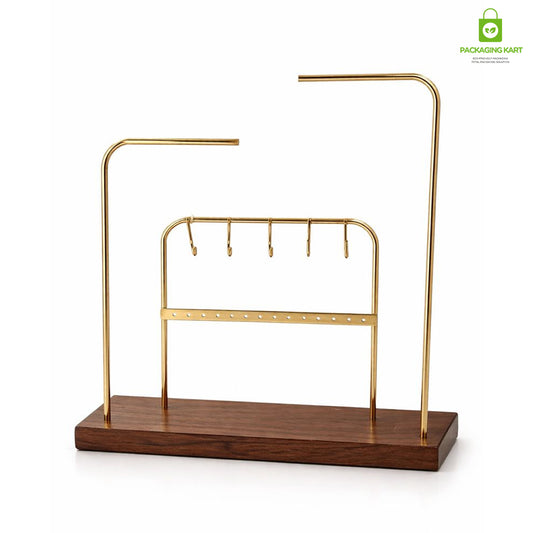 Gold Frame Plated Earrings Display Stand for Jewellery Shop