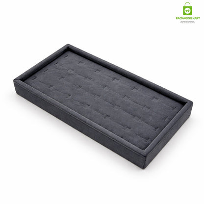 Premium Velvet Ring Display Stand with Wooden Base