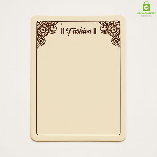 Elegant Cream Fashion Jewellery Set Card – Necklace & Earrings Holder