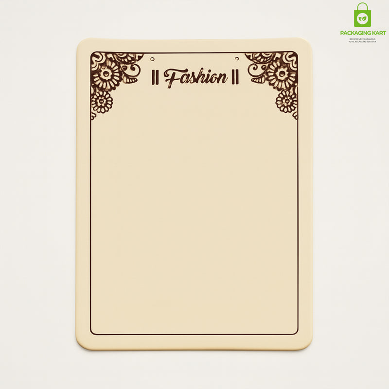 Elegant Cream Fashion Jewellery Set Card – Necklace & Earrings Holder