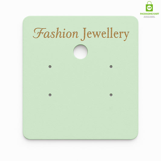 Green Stud Earrings Display Cards – Clean & Minimalist Jewelry Holder