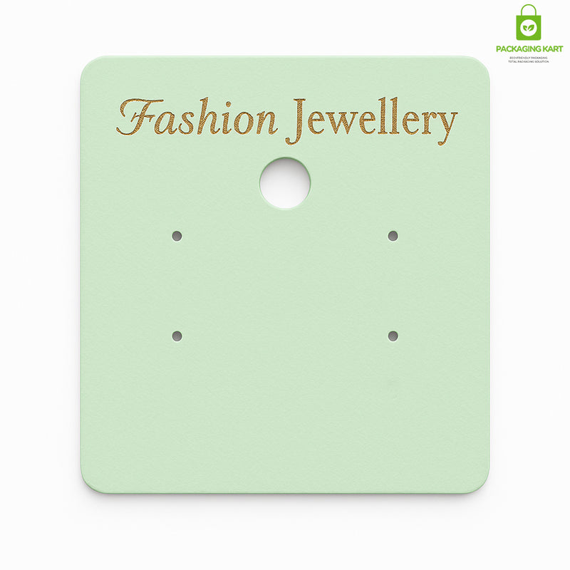 Green Stud Earrings Display Cards – Clean & Minimalist Jewelry Holder