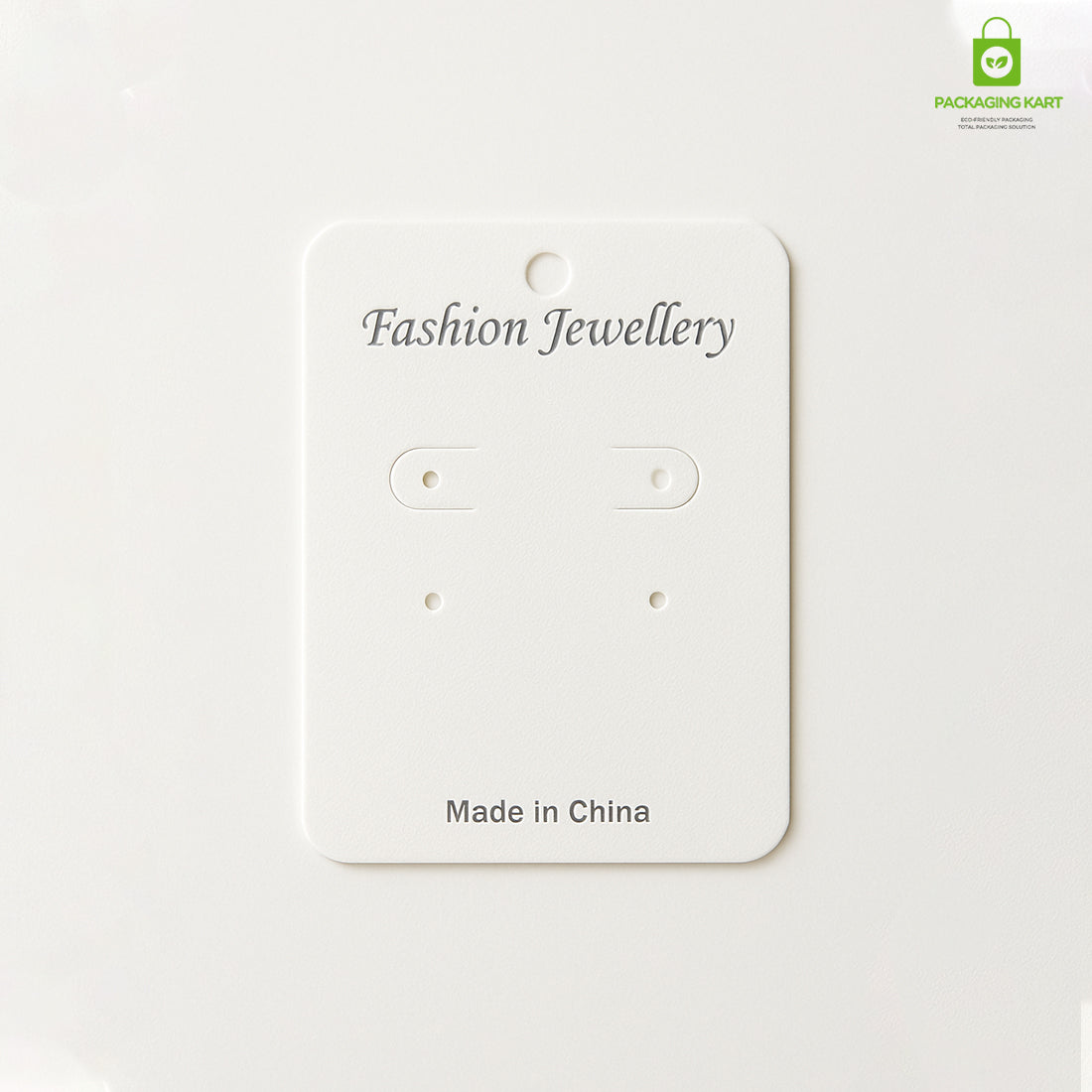 White Plastic Earring Jewellery Card | Premium Display Holder