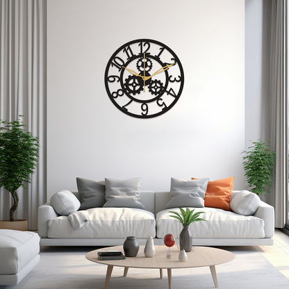 Chic Decorative Wall Clock with Metallic Finish