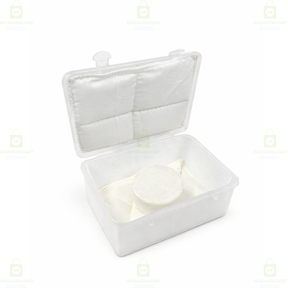 Durable Jewellery Plastic Storage Box with Soft White Cushion Cotton Lining for Protection