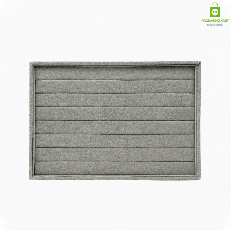Bracelet & Kada Display Tray – Elegant Grey Velvet Finish