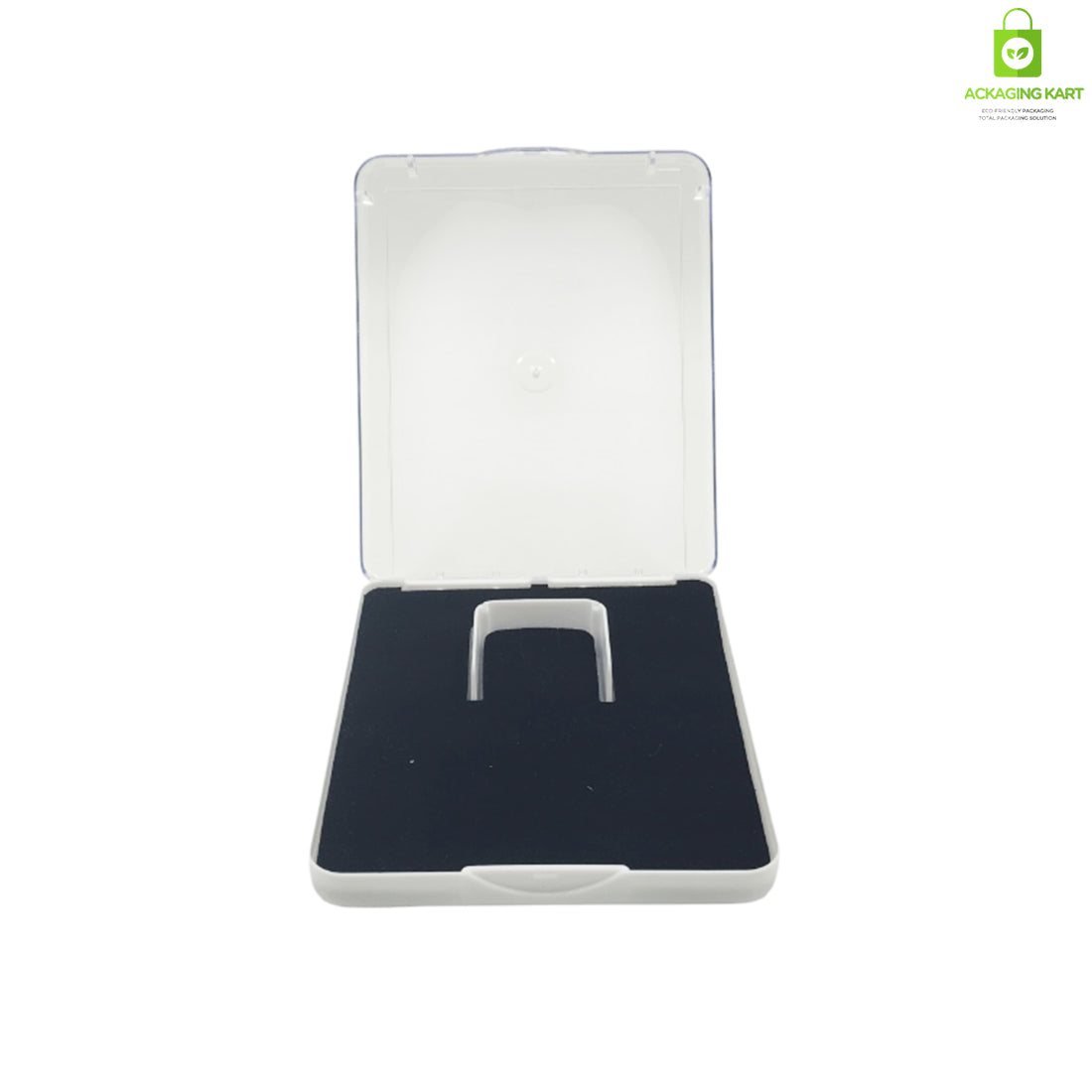Premium Blue Velvet Plastic Box – Necklace & Earrings Jewellery Organizer