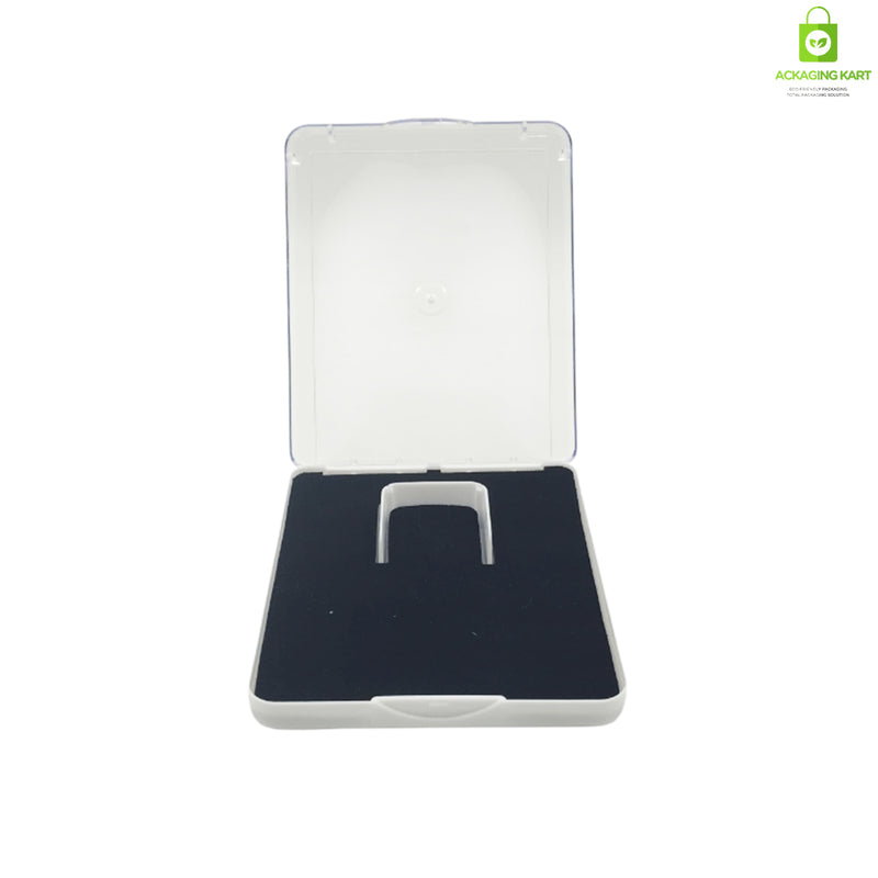 Premium Blue Velvet Plastic Box – Necklace & Earrings Jewellery Organizer