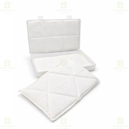 Anti Tarnish Jewellery Plastic Box with White Cotton Cushion – Jewellery Organizer for Rings & Earrings