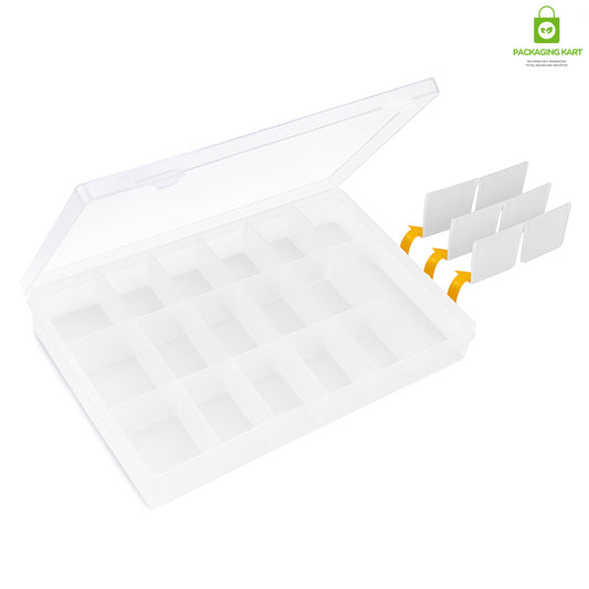 36 Compartment Plastic Jewellery Organizer – Sturdy Storage for Small Items