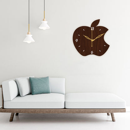Large Wooden Analog Wall Clock – Antique Finish