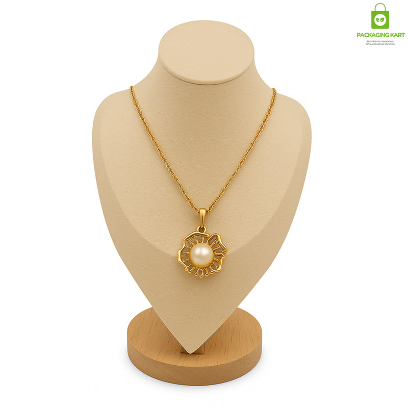 Ethnic Cream Velvet Jewellery Set – Traditional and Elegant