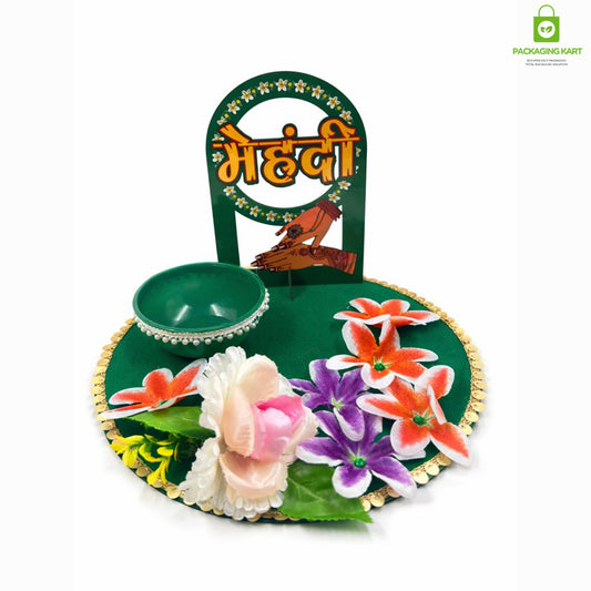 Door Board For Home Decorations - Wedding Decorations | Theme Door For Party Celebration-Mehndi, Sangeet, Photo Booth & Entrance Decor-MDF Backdrop Prop for Mehndi (Green)