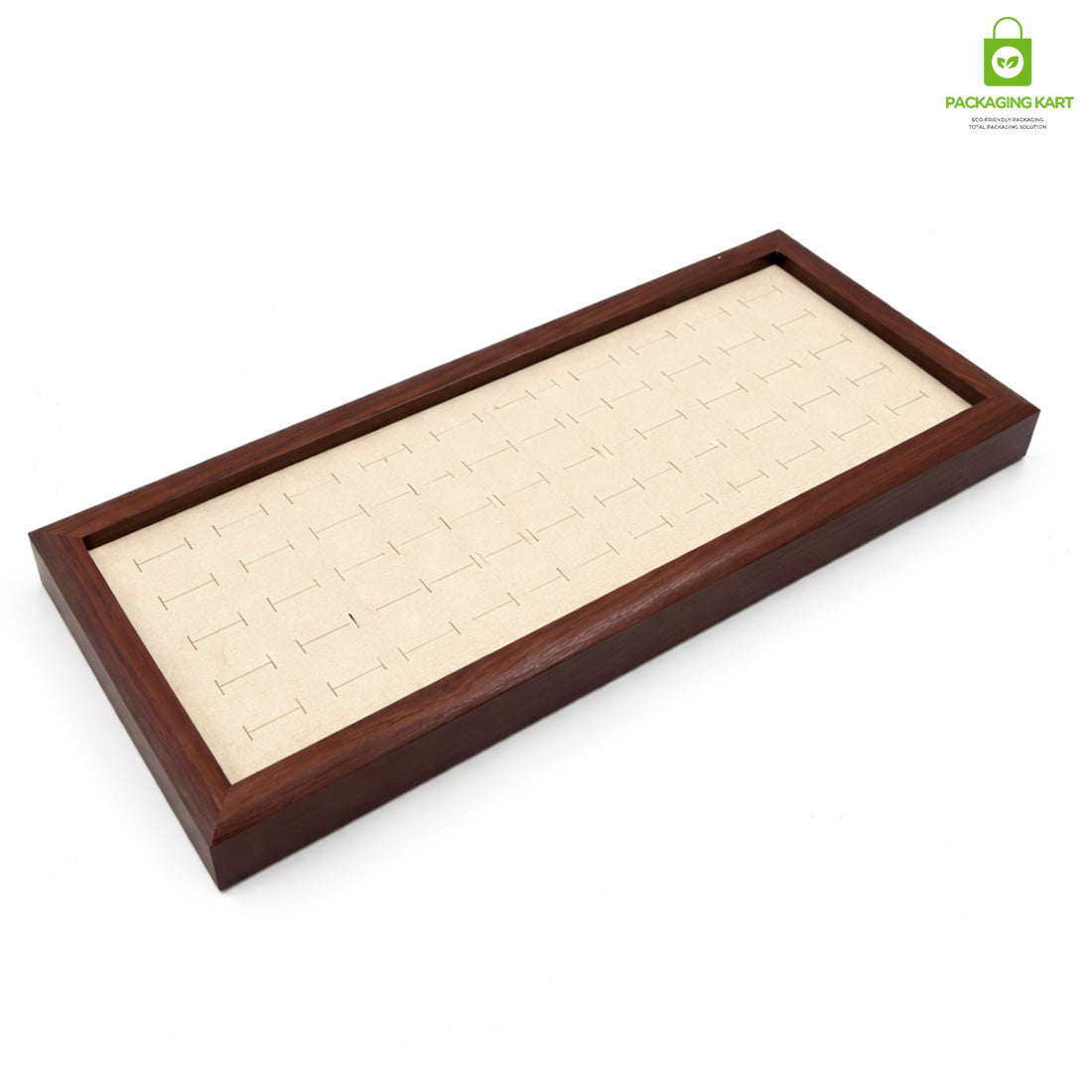 Premium Wooden Velvet Ring Tray for Jewellery Display & Storage