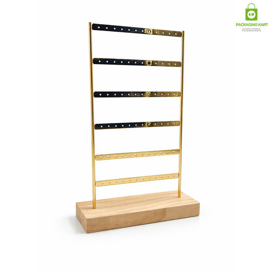 Premium Gold Frame Earrings Stand for Display & Storage