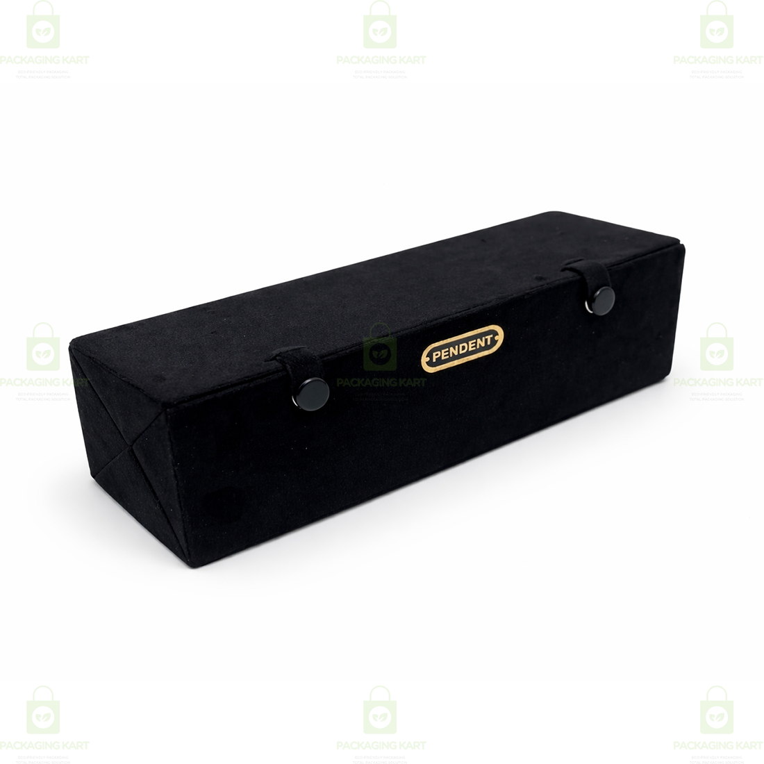 Black Velvet Jewelry Box for Chain & Pendant – 16 Compartment Case