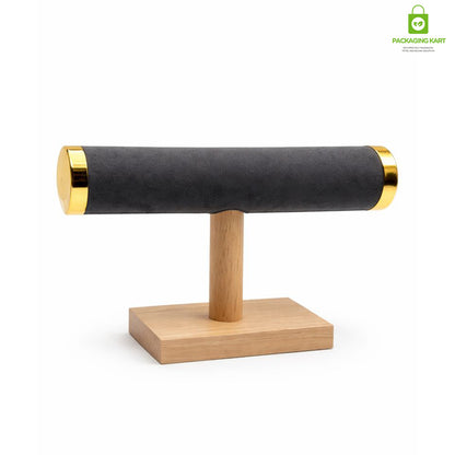 Wooden Velvet Bangles Display Stand – Single Roll Jewellery Organizer