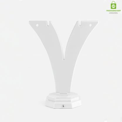 Minimalist White Earring Holder – Y Shape Jewelry Organizer