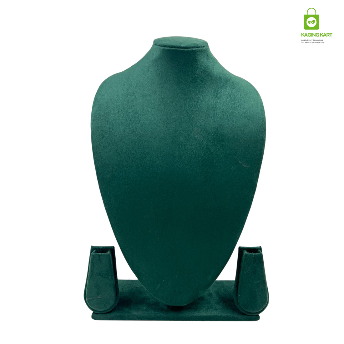 Luxury Velvet Green Jewellery Statue | Showcase Stand