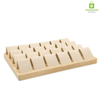 Stylish Cream Jewellery Tray for Earrings Showcase