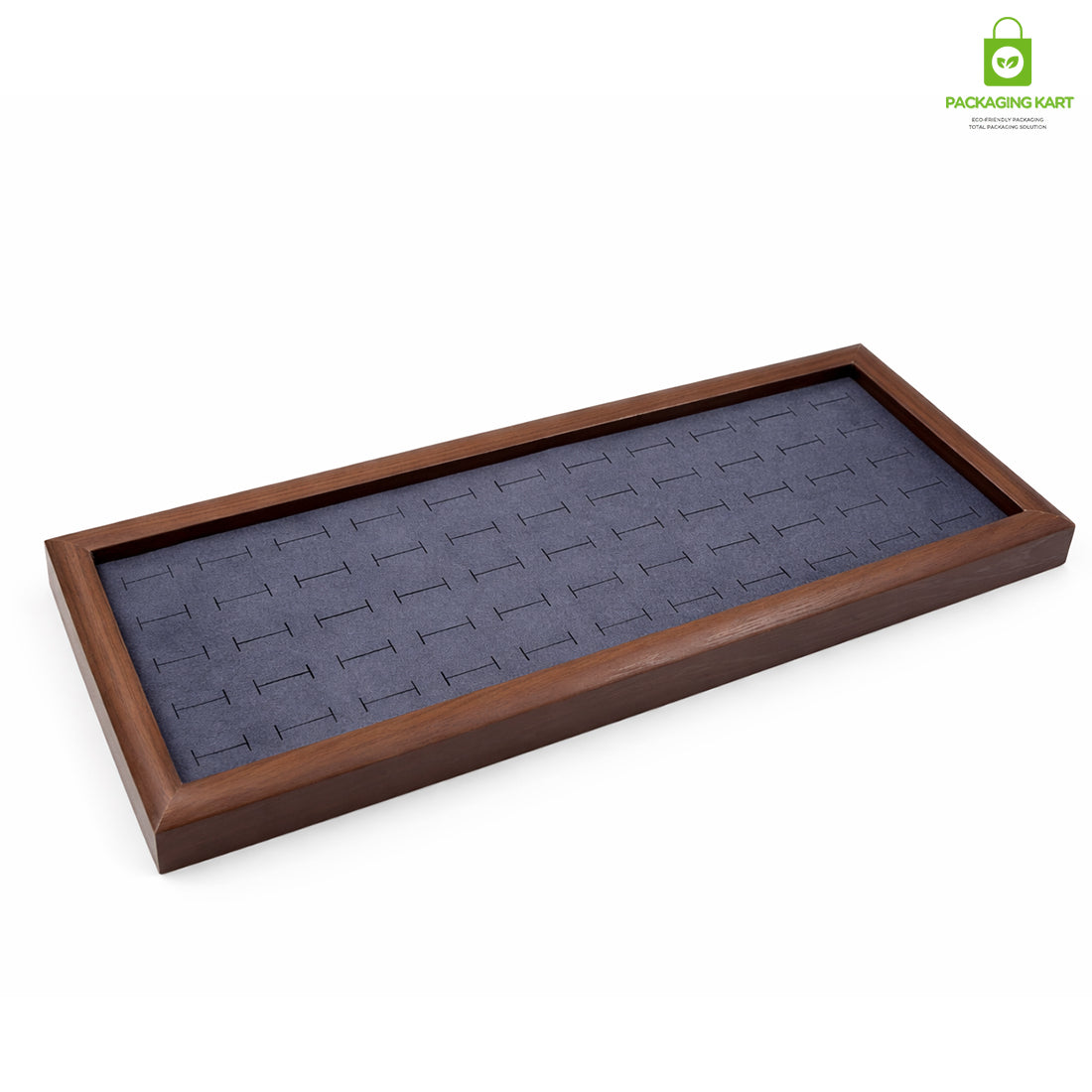 Premium Wooden Velvet Ring Tray for Jewellery Display & Storage