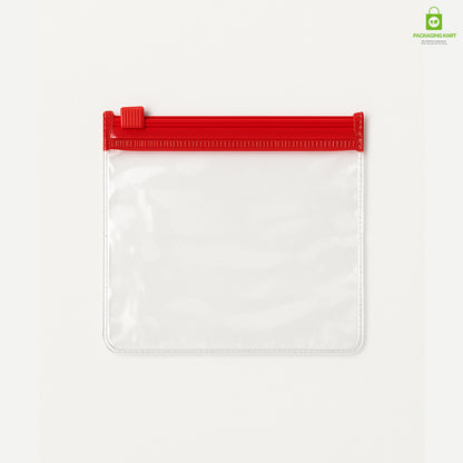 Red Clear Jewelry Pouch – Transparent Zip Bag for Earrings, Rings & Gifts