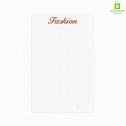 White 10-Pair Earrings Display Card – Premium Jewelry Holder