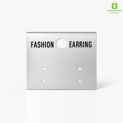 Earring Display Cards Silver Finish – Ideal for Studs, Hoops & Dangling Earrings