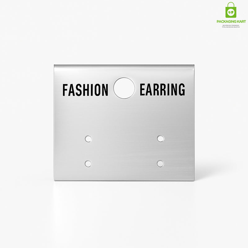 Earring Display Cards Silver Finish – Ideal for Studs, Hoops & Dangling Earrings