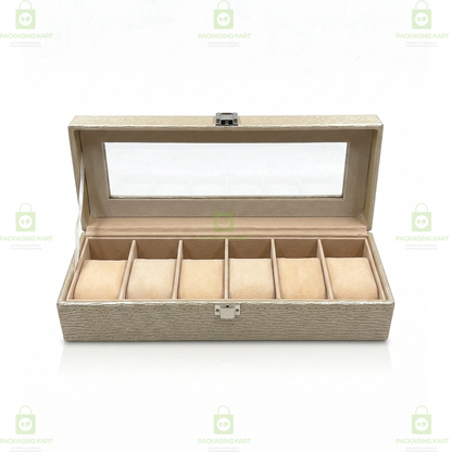 Portable 6 Slot Watch Collection Box for Watches & Bracelets