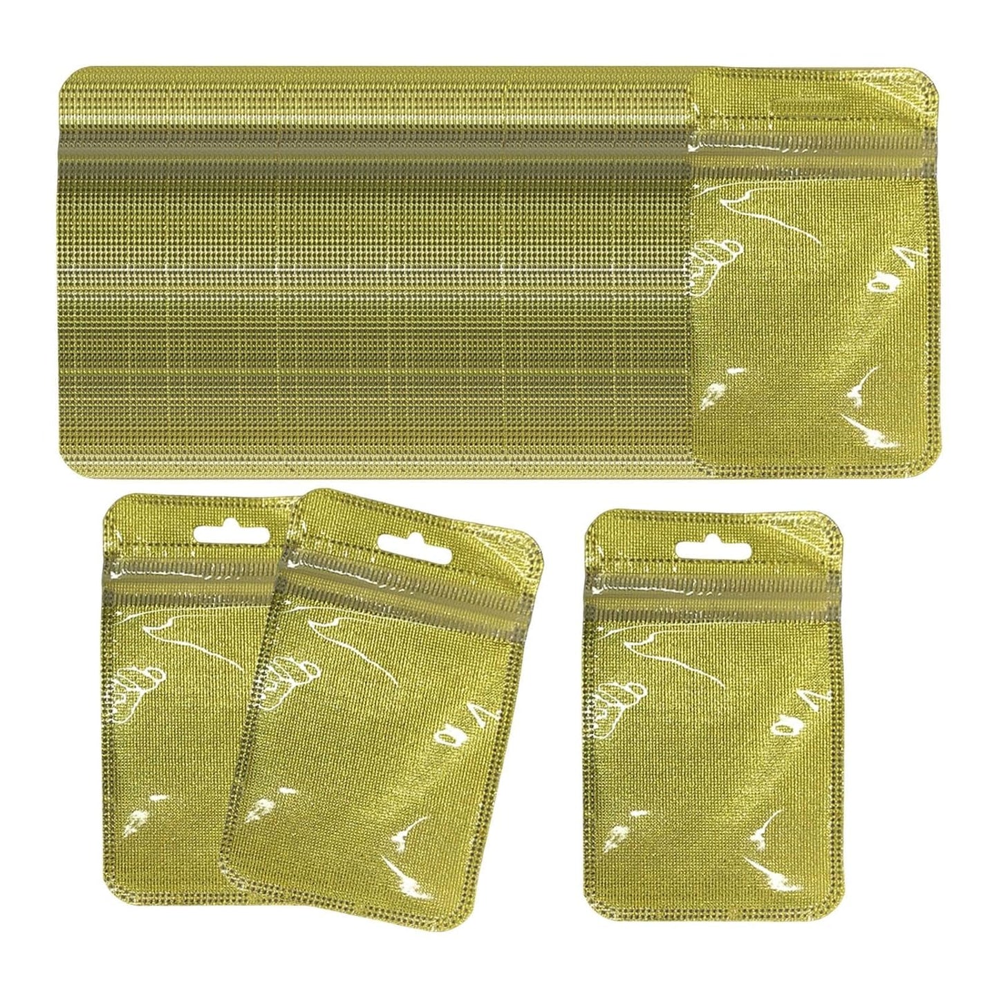 Luxury Foil Pouch Bags for Jewelry – Reusable Golden & Silver Packaging Bags