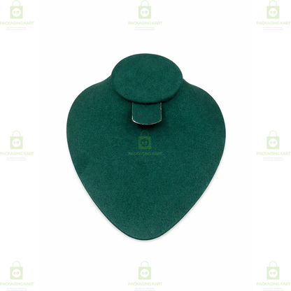 Wooden Base Velvet Jewellery Statue | Elegant Necklace Display Holder Stand