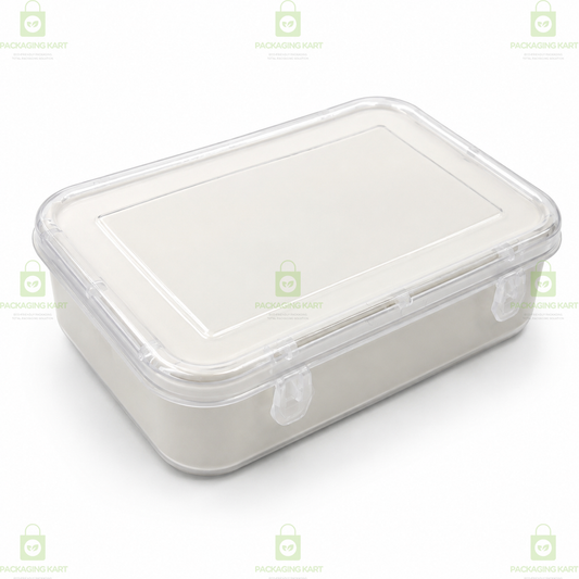 Durable Jewellery Plastic Storage Box with Soft White Cushion Cotton Lining for Protection