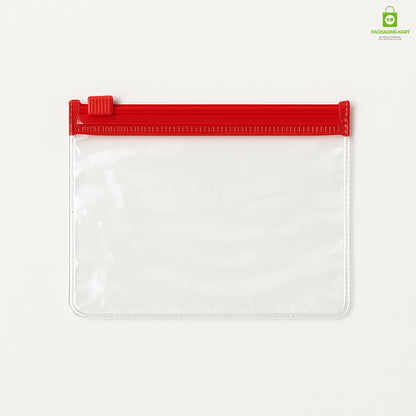 Red Clear Jewelry Pouch – Transparent Zip Bag for Earrings, Rings & Gifts