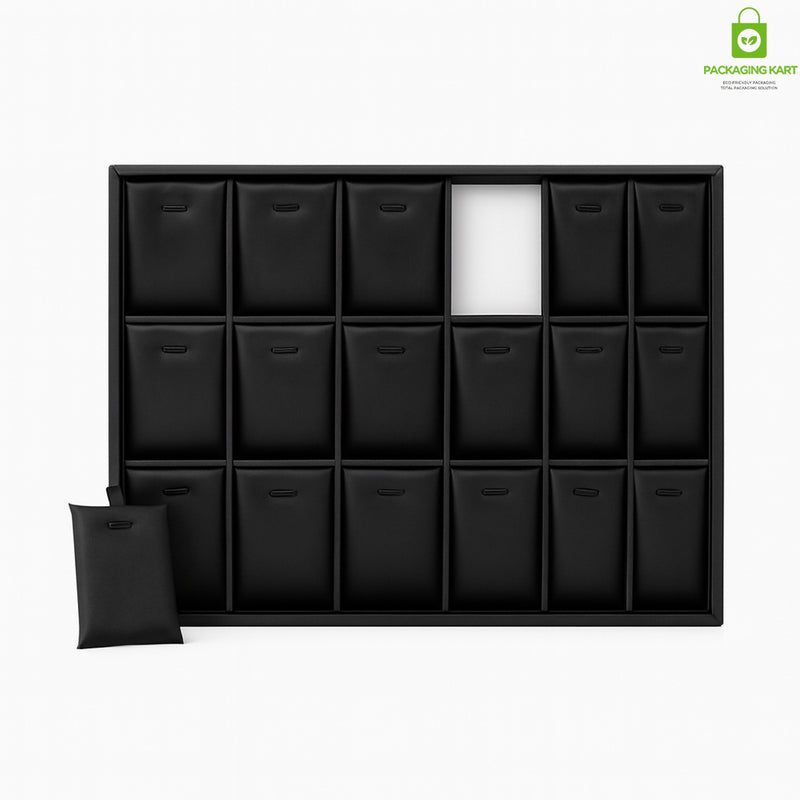 Black Colour Fancy Chain Pendant Jewellery Tray – Elegant Display Organizer