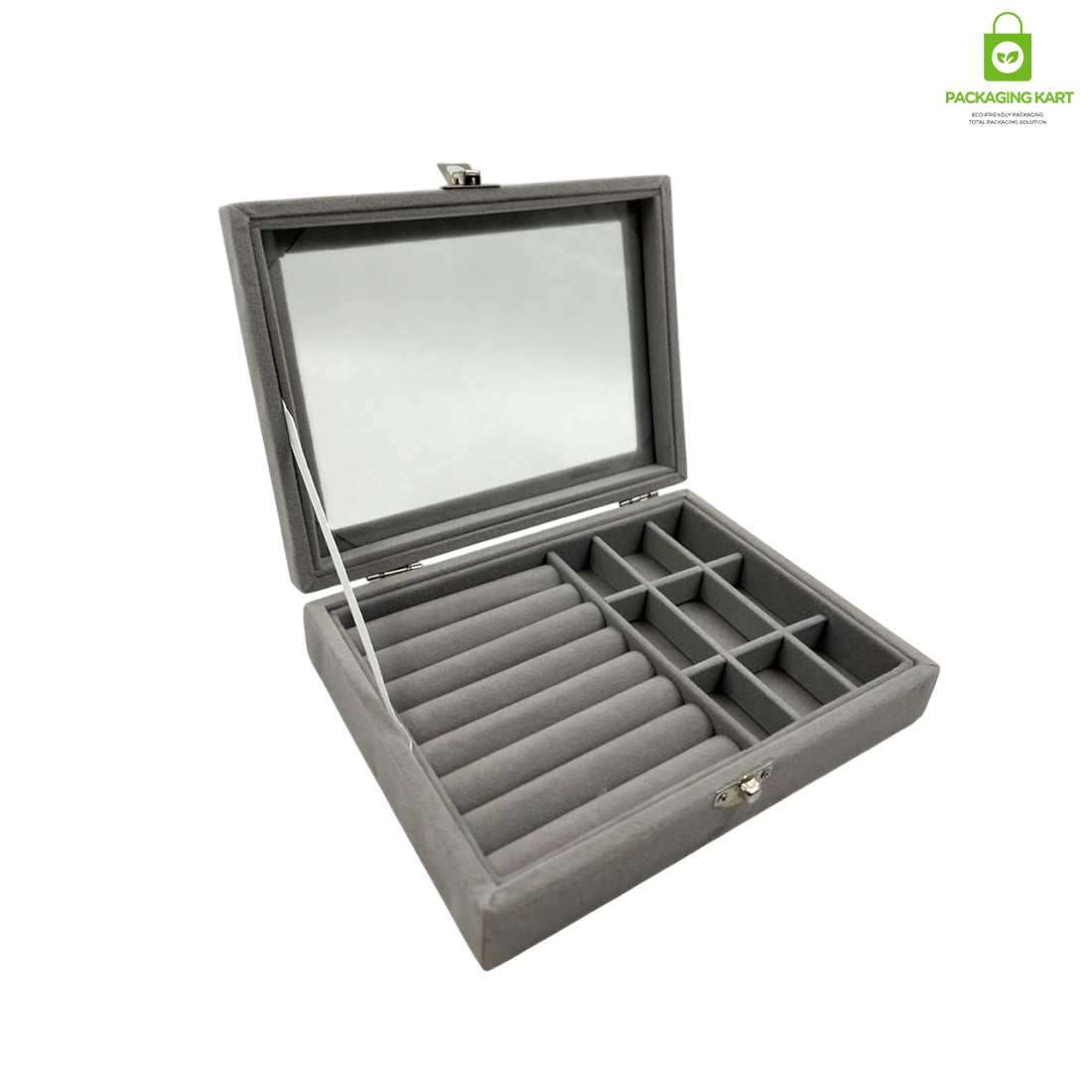 Elegant Watch and Bracelet Display Tray with Glass Mirror Base