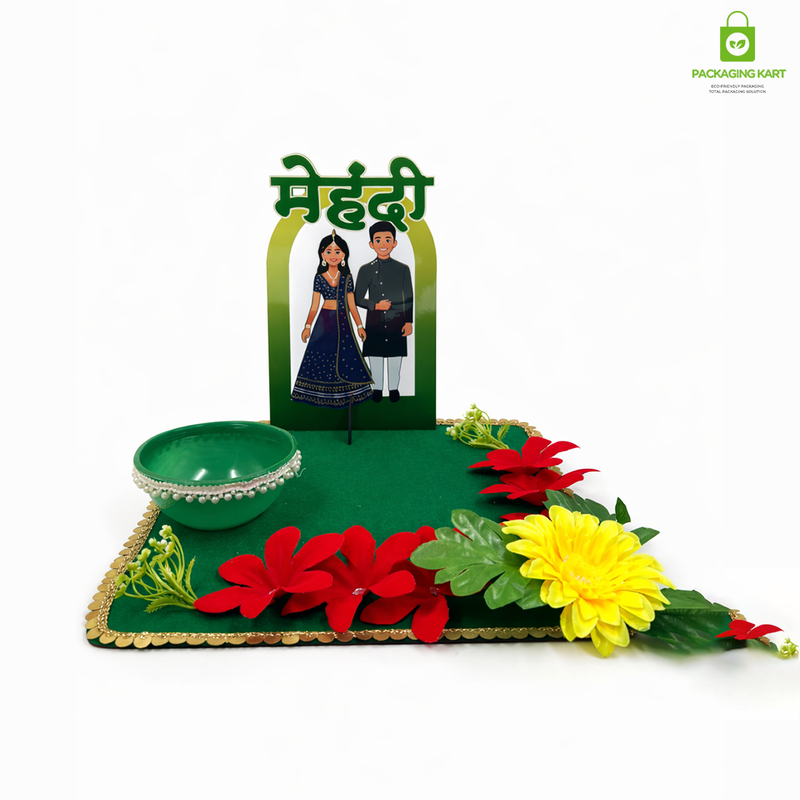 Premium Mehandi Ceremony Decoration Set for Wedding Function – Complete Haldi Mehndi Decor Kit