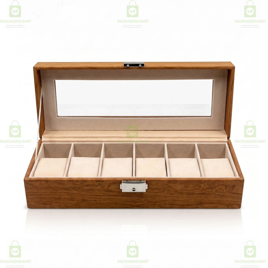 Luxury 6 Slot Velvet Leather Watch Box Organizer for Men & Women