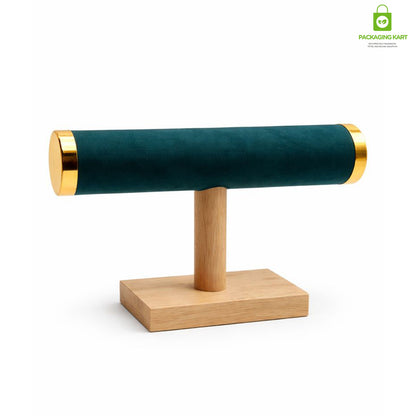 Wooden Velvet Bangles Display Stand – Single Roll Jewellery Organizer