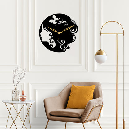Elegant Black Decorative Wall Clock for Office