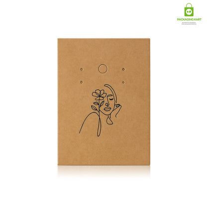 Brown Earring Jewellery Card | Premium Display Backing