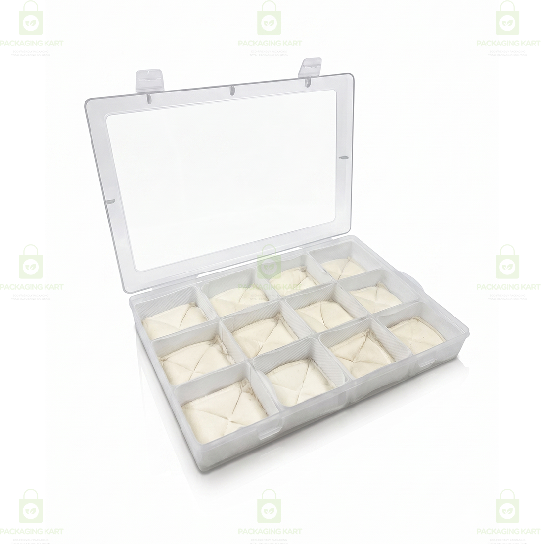 Transparent 12 Slot Jewellery Organizer Box with Soft Cushion Cotton | Protective Storage